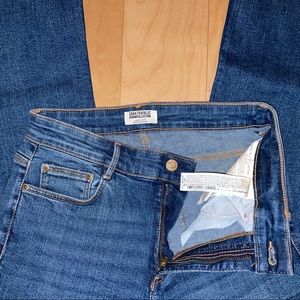 Zara Mid-Rise Flared Cropped Denim